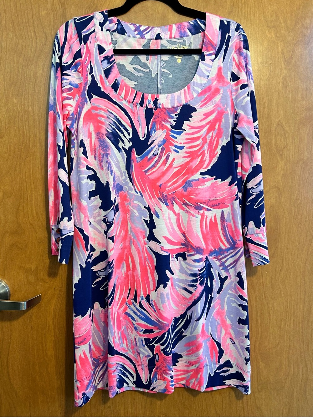 Lilly Pulitzer Pima Cotton Dress Navy Pink - Size M